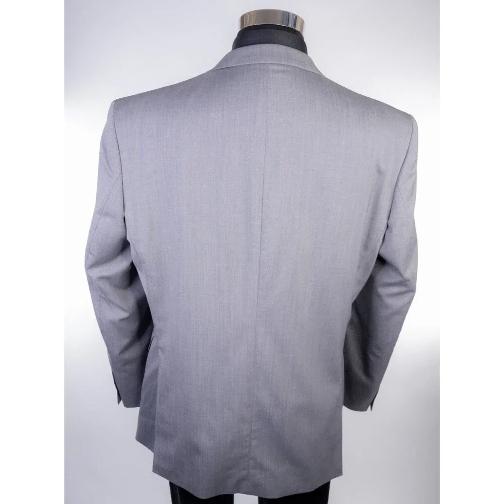 Ben Sherman Mens Blazer Sport Coat Two Button Casual Jacket Size 46L Wool Blend